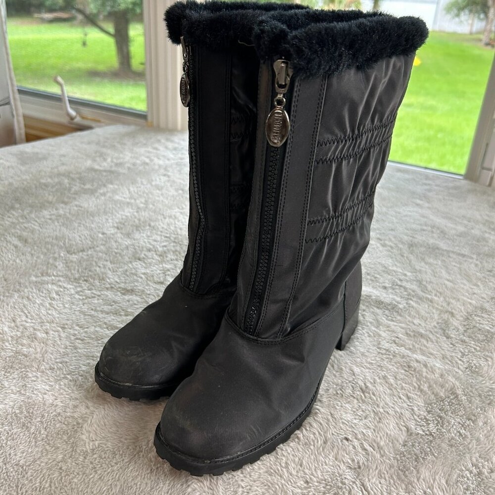 Trotters 'Alberta' Faux Fur Zippered Front Waterproof Boots Womens 8-1/2M Winter